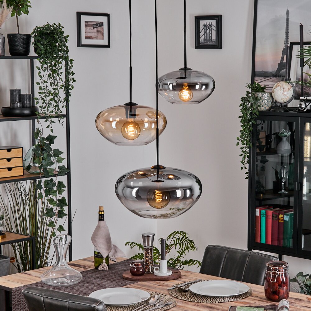 Mertola Pendellampa, kullampa Svart, 3-ljuskällor main product photo