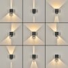 Almodofa vägglampa utomhus, Up & Down Lampa Antracit, 1-ljuskällor, Rörelsedetektor