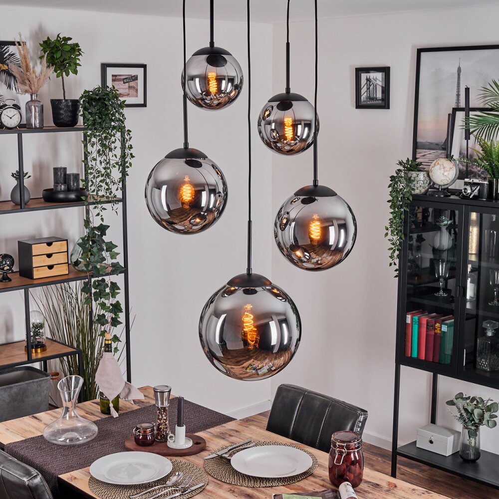 Gastor Pendellampa, kullampa 45 cm Svart, 5-ljuskällor main product photo