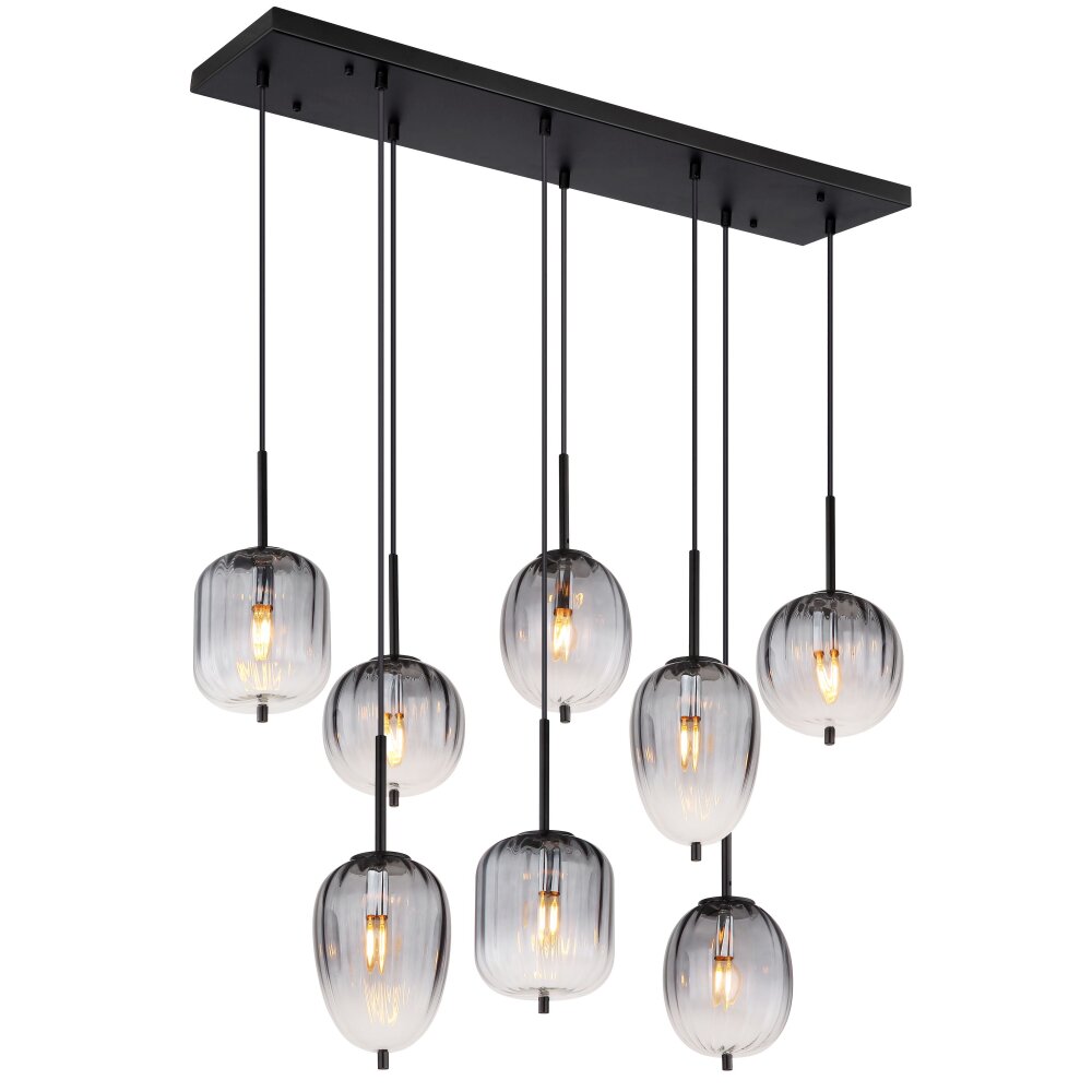 Globo ATTILA Pendellampa Svart, 8-ljuskällor main product photo