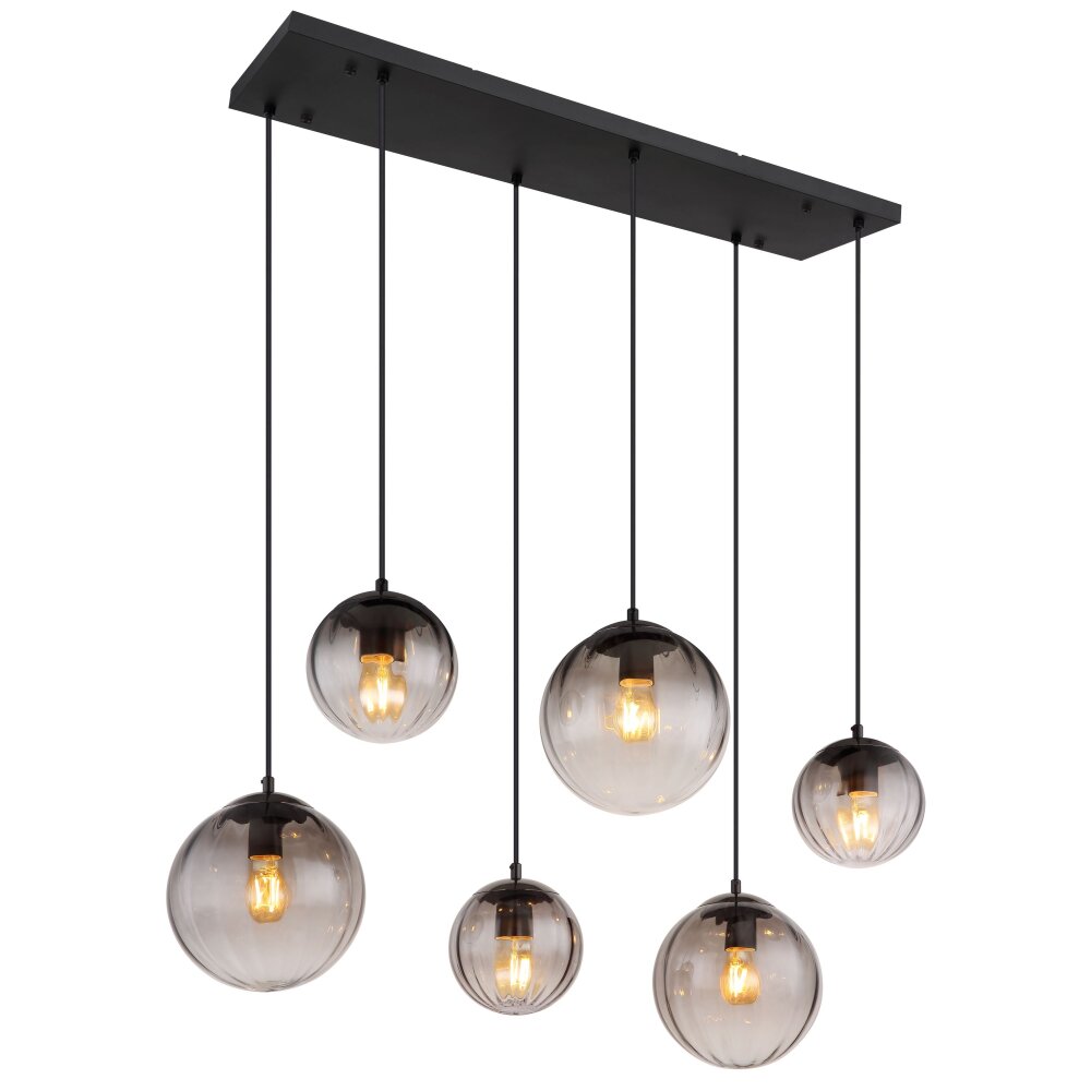 Globo DALLERTA Pendellampa Svart, 6-ljuskällor main product photo