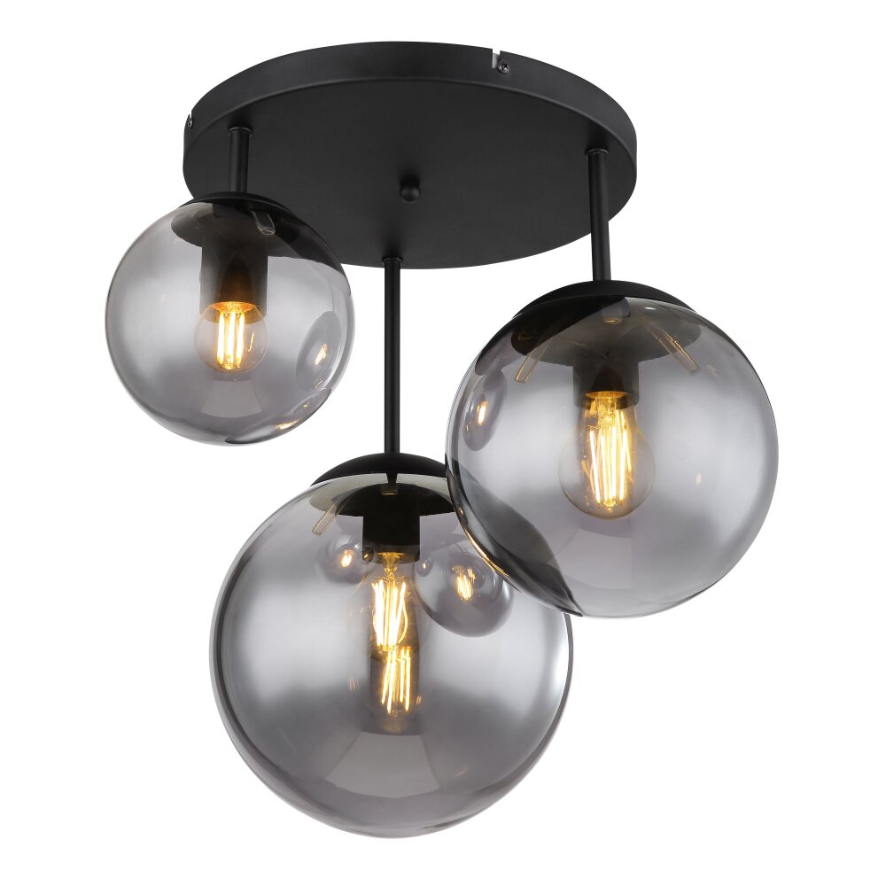 Globo JOEL Taklampa Svart, 3-ljuskällor main product photo