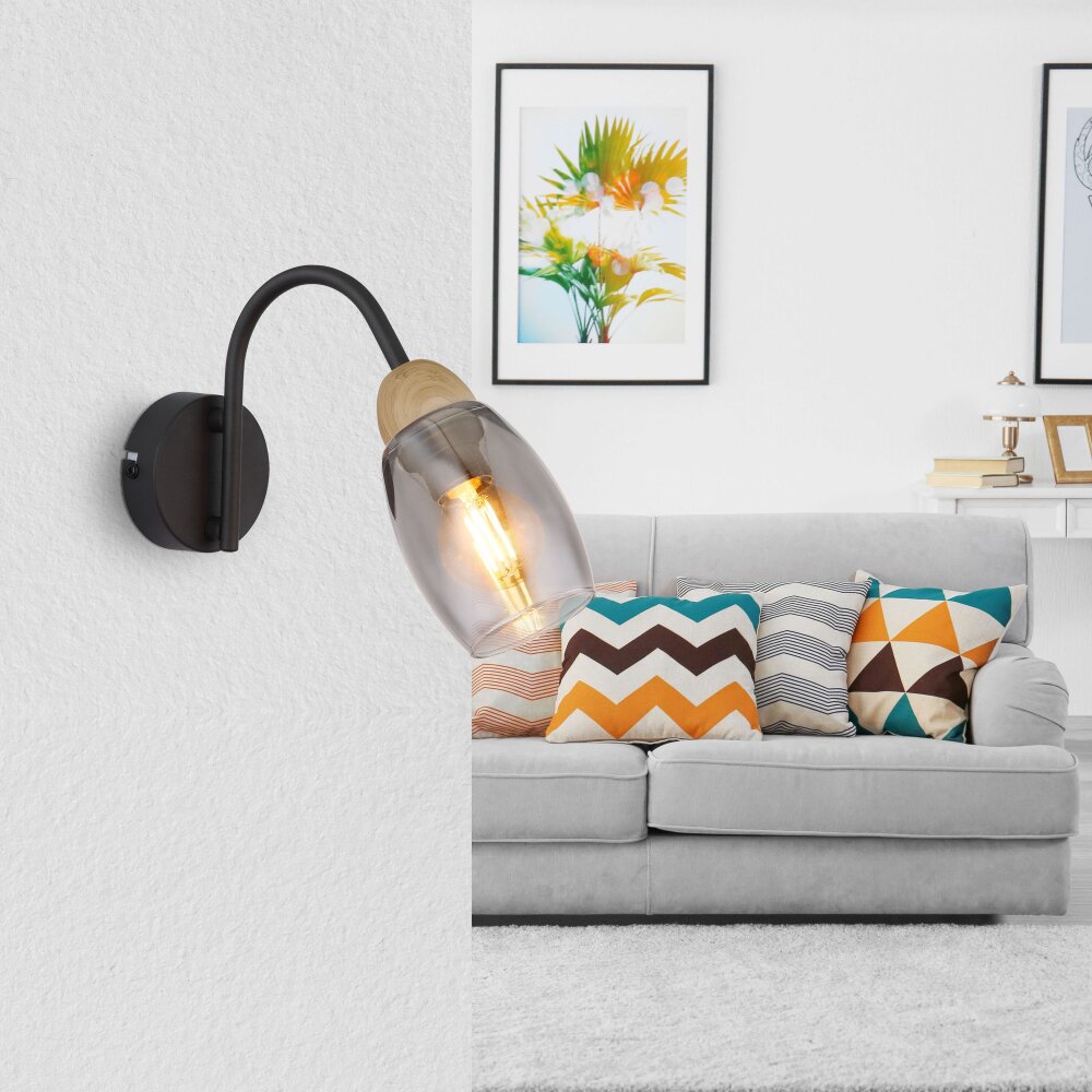 Globo GERLY Vägglampa Svart, 1-ljuskällor main product photo