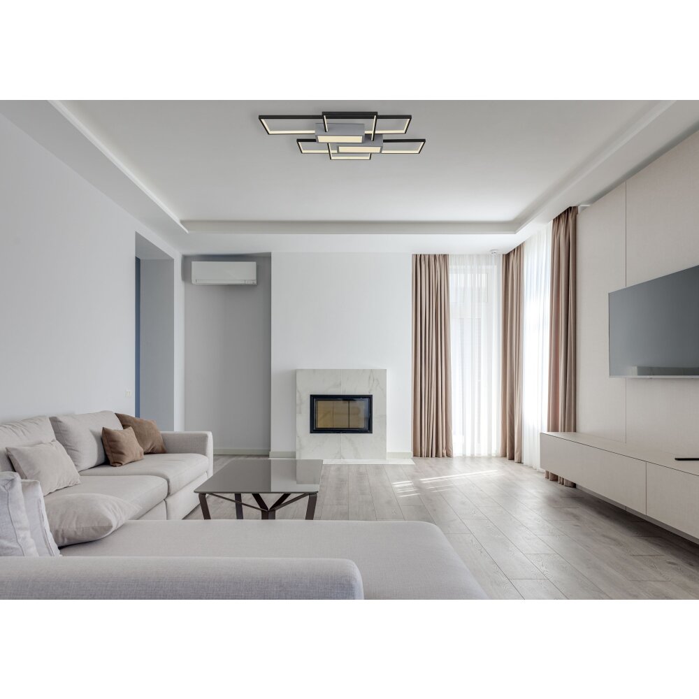 Globo AIGINA Taklampa LED Svart, 1-ljuskällor, Fjärrkontroll main product photo
