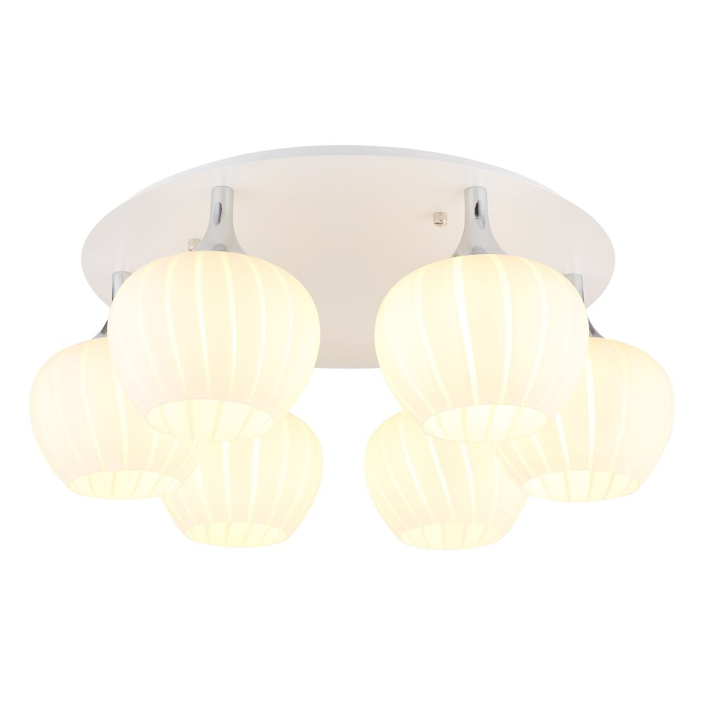 Globo Maxy Taklampa Krom, Vit, 6-ljuskällor main product photo