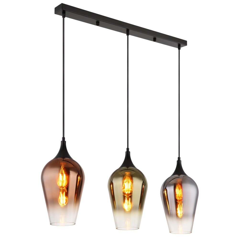 Globo Lavus Pendellampa Svart, 3-ljuskällor main product photo