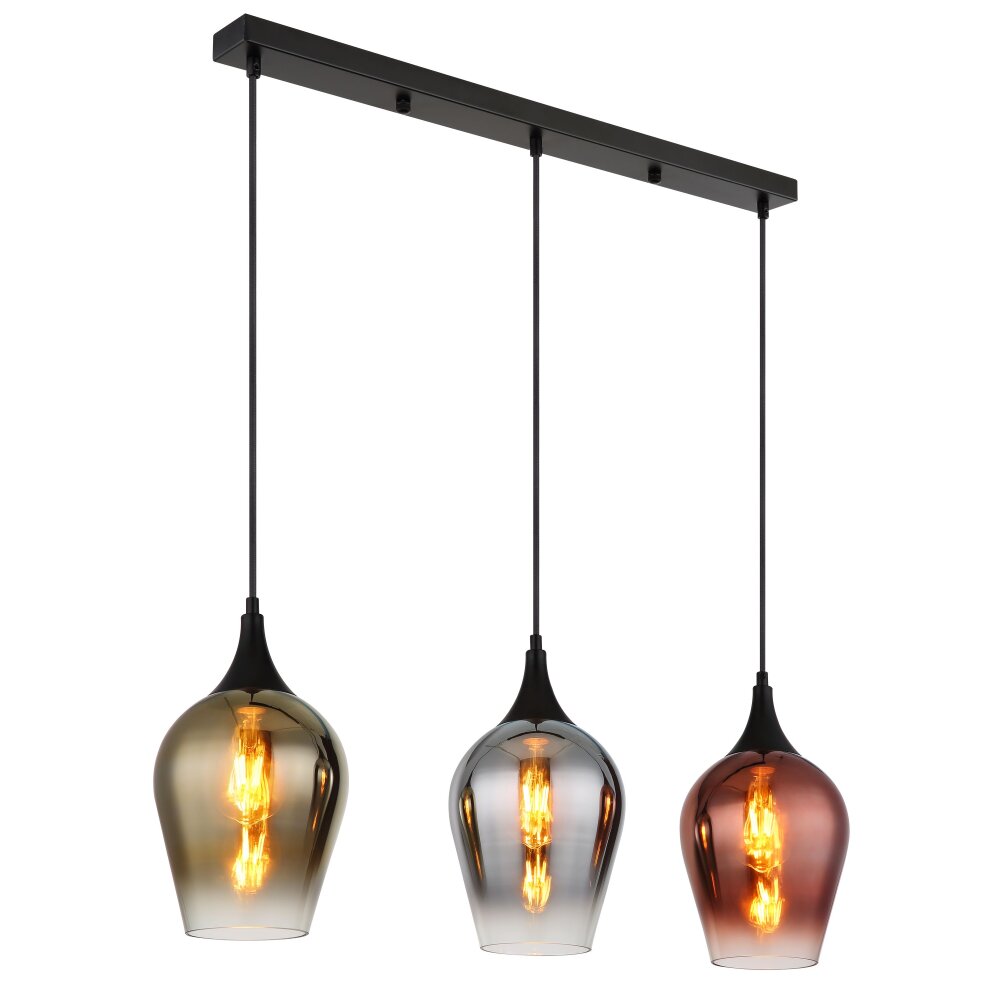 Globo Lavus Pendellampa Svart, 3-ljuskällor main product photo