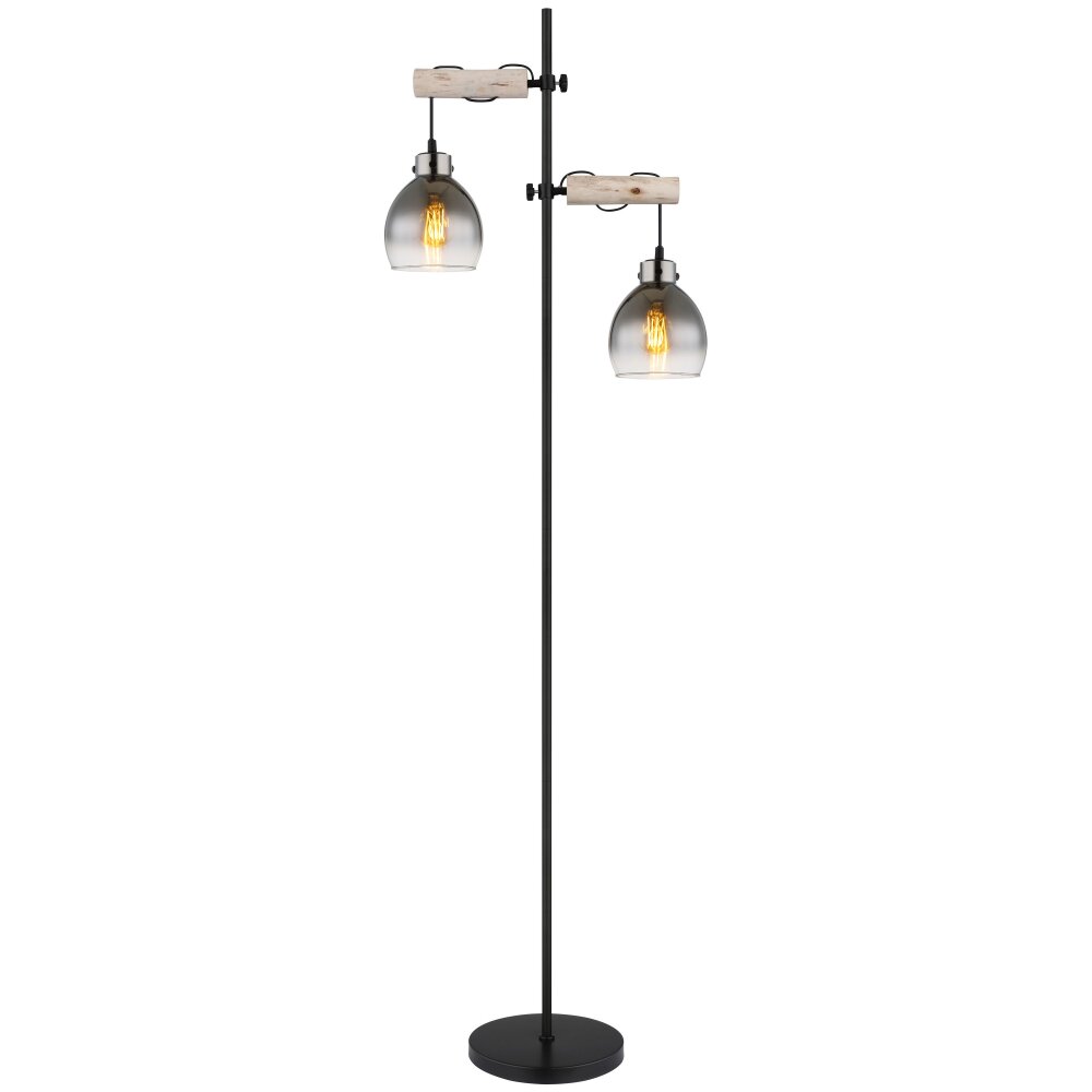 Globo Ryan Golvlampa Naturfärger, Svart, 2-ljuskällor main product photo