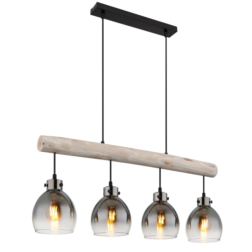 Globo Ryan Pendellampa Naturfärger, Svart, 4-ljuskällor main product photo