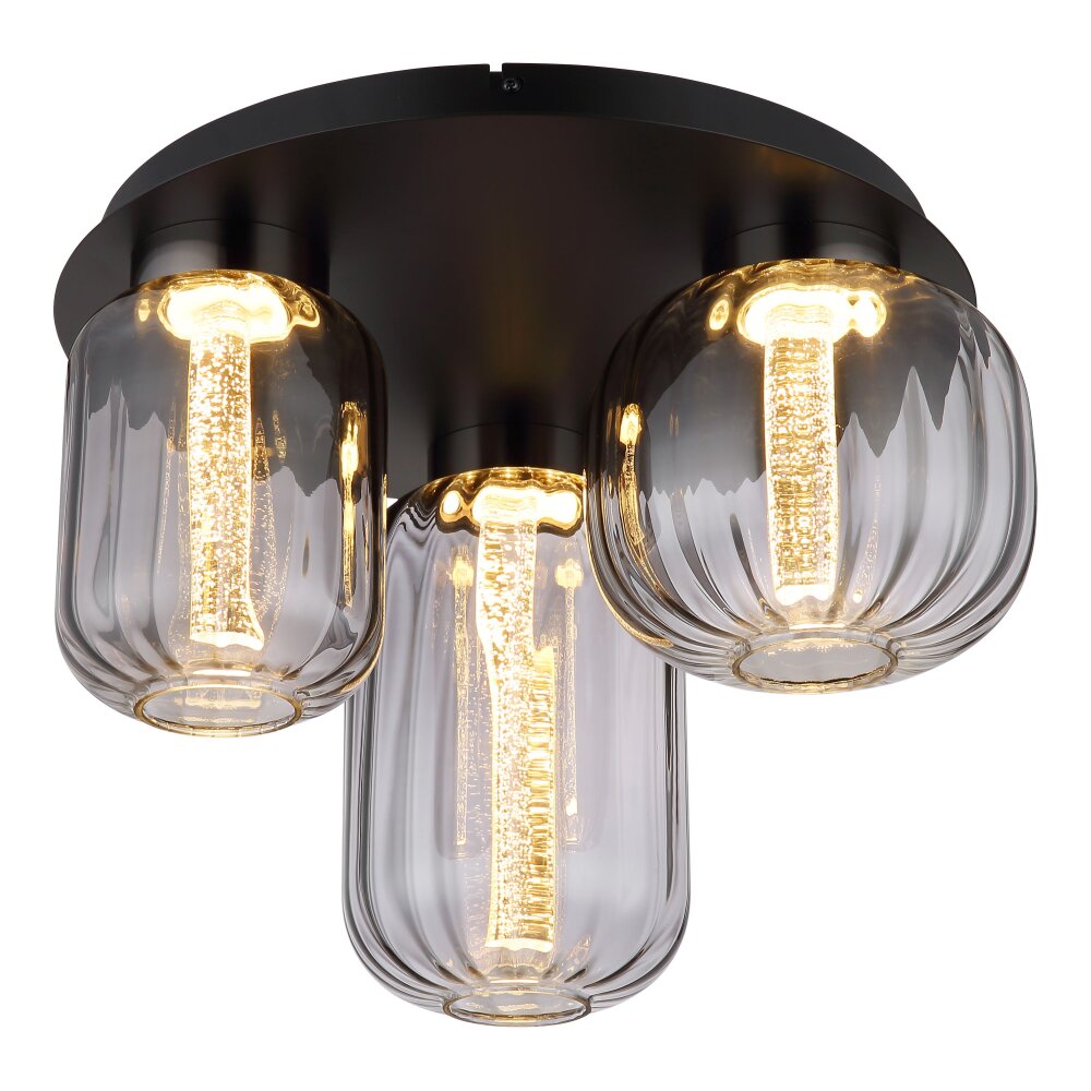 Globo Fluoro Taklampa LED Svart, 1-ljuskällor main product photo