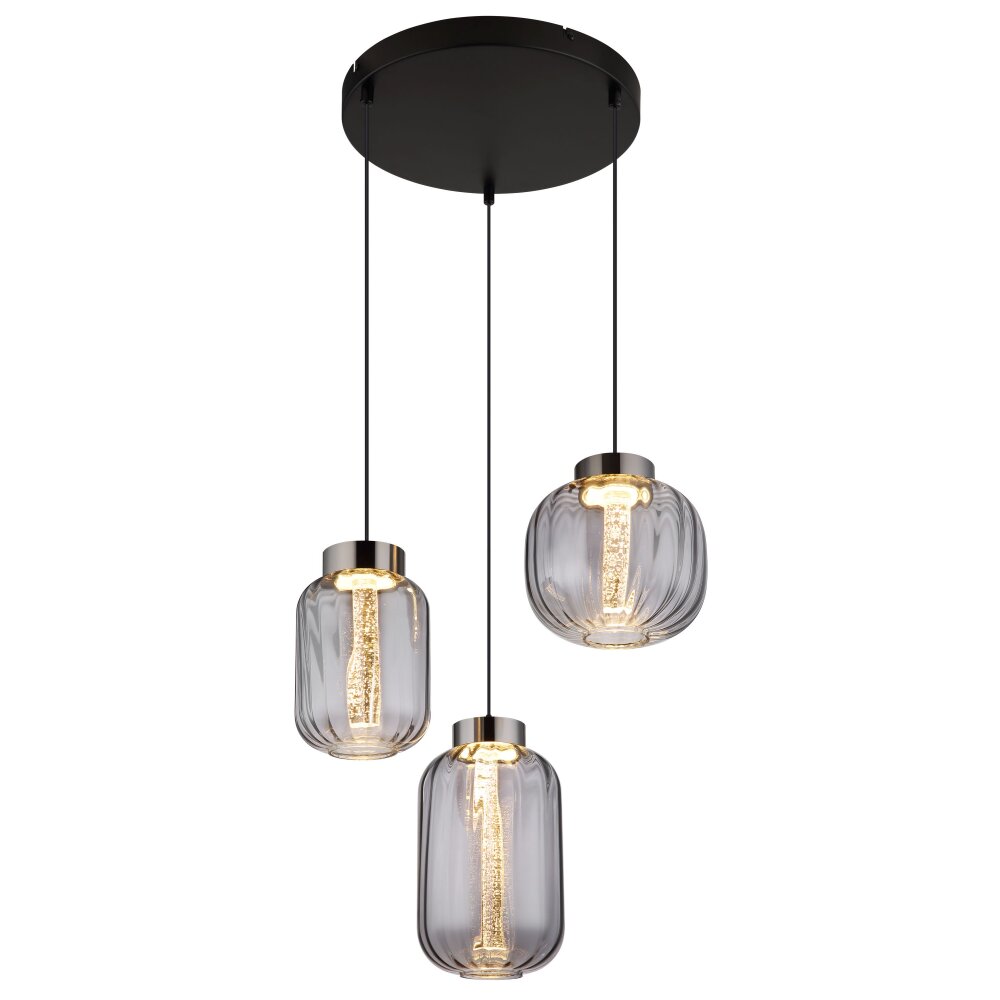 Globo Fluoro Pendellampa LED Svart, 1-ljuskällor main product photo