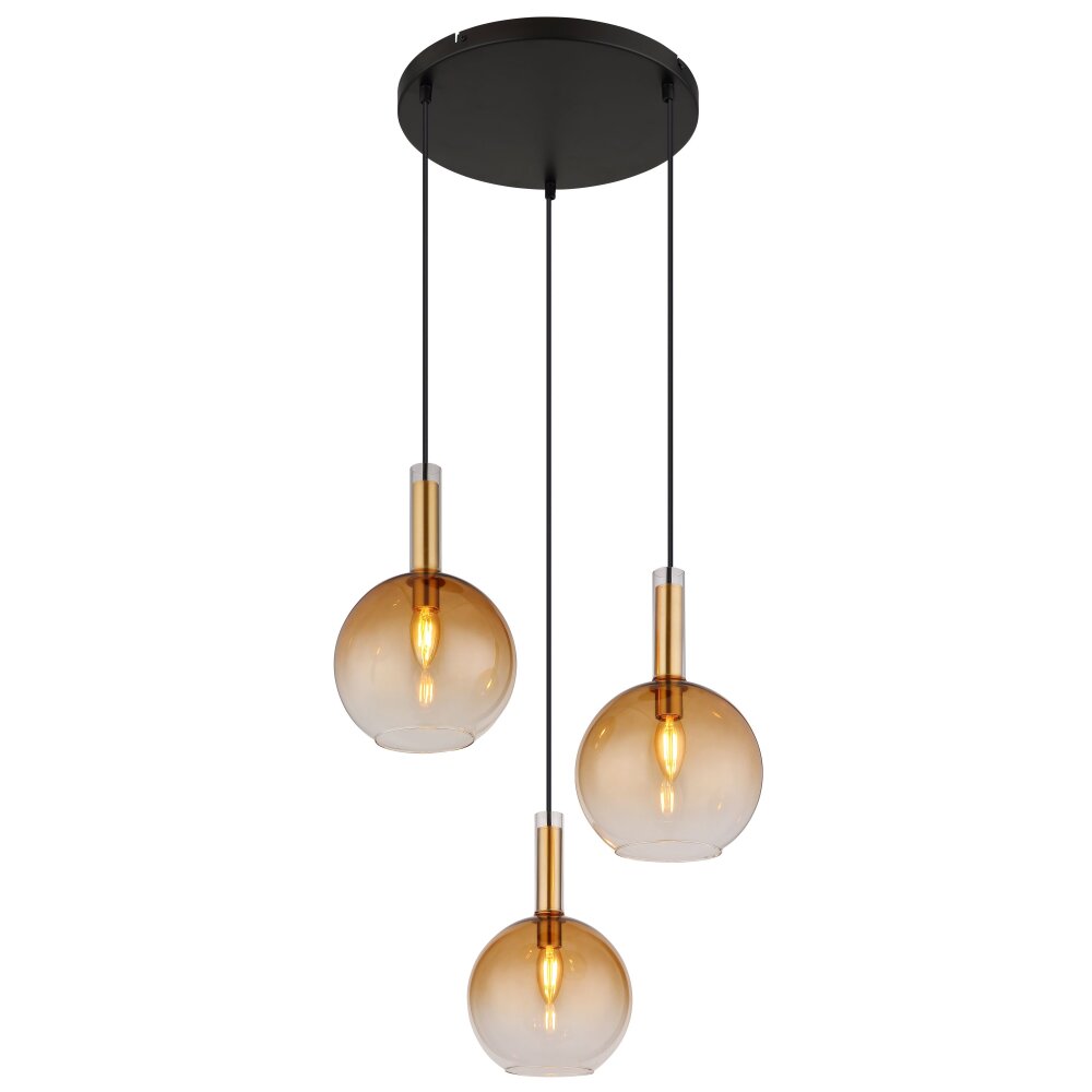 Globo Marinella Pendellampa Svart, 3-ljuskällor main product photo