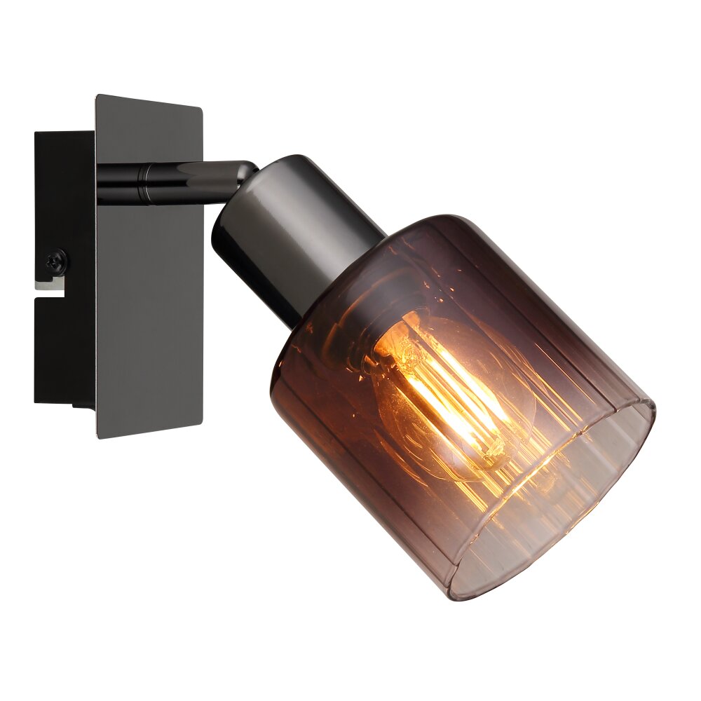 Globo Satella Taklampa, Takstrålkastare, Vägglampa, Väggspotlight Krom, Svart, 1-ljuskällor main product photo