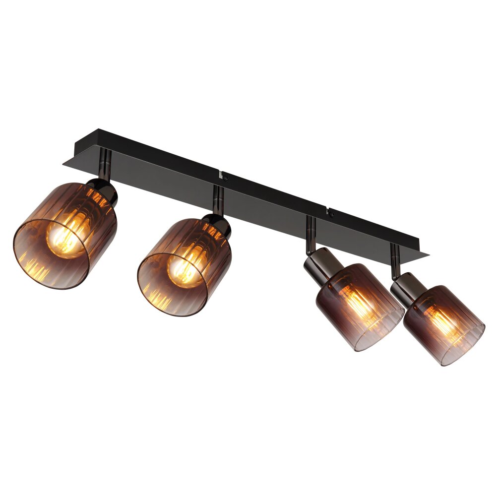 Globo Satella Taklampa, Takstrålkastare, Vägglampa, Väggspotlight Krom, Svart, 4-ljuskällor main product photo