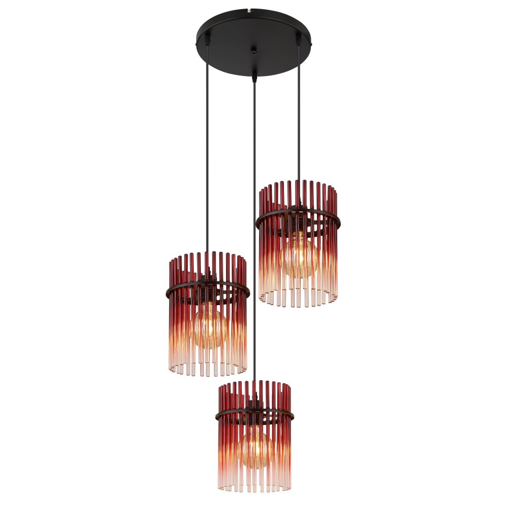 Globo Gorley Pendellampa Svart, 3-ljuskällor main product photo