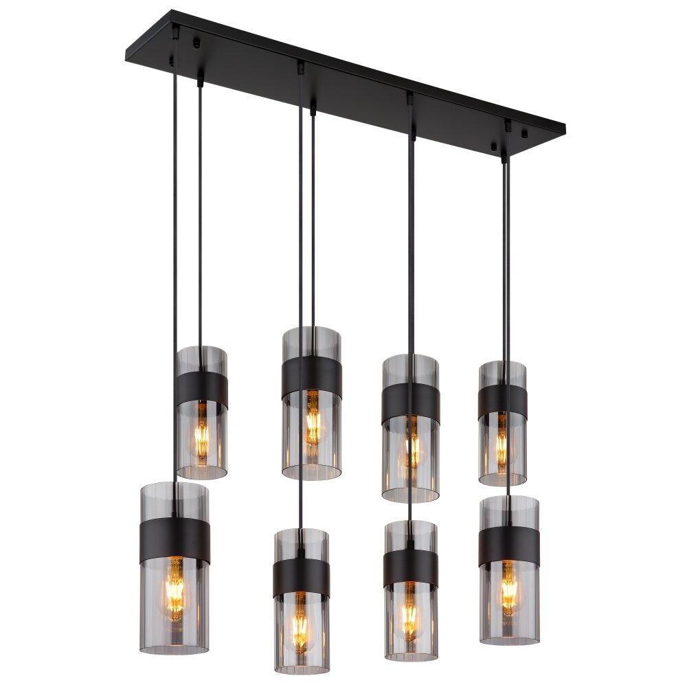 Globo Scarfina Pendellampa Svart, 8-ljuskällor main product photo