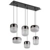 Globo Cristallica Pendellampa LED Antracit, 1-ljuskällor
