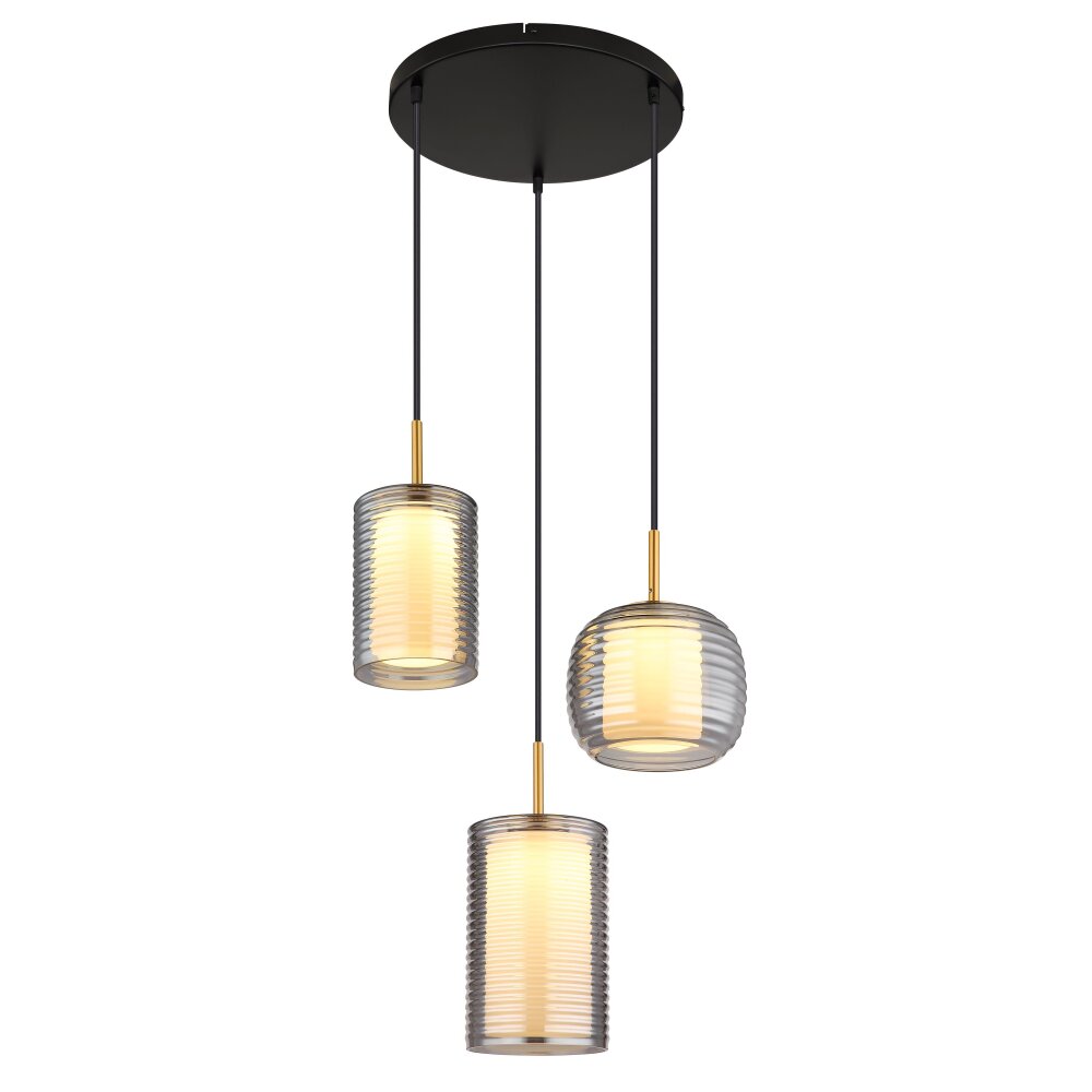 Globo Lampigna Pendellampa LED Mässing, Svart, 1-ljuskällor main product photo