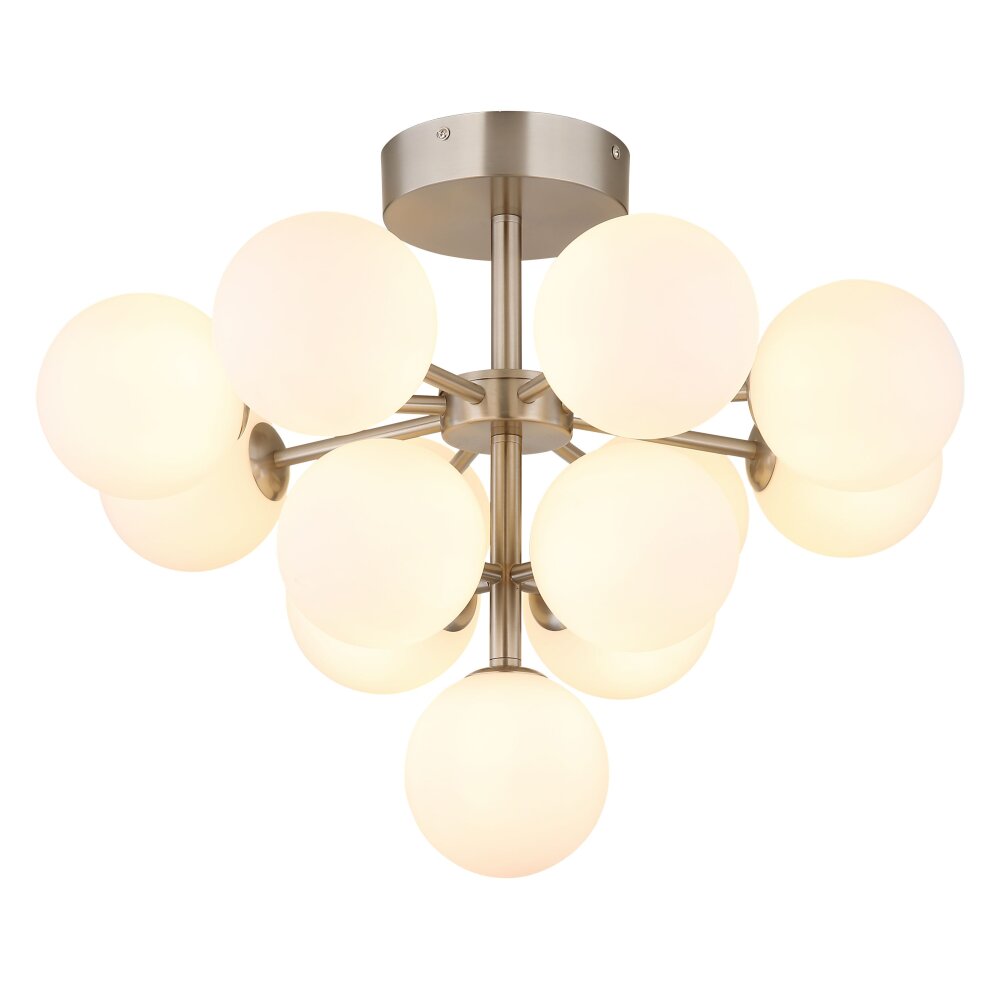 Globo Grappy Taklampa Nickel matt, 13-ljuskällor main product photo