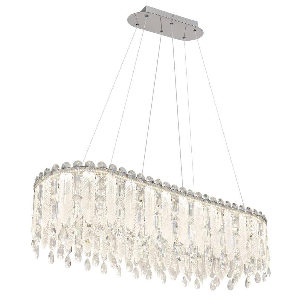 Globo Klunka Pendellampa LED Krom, 1-ljuskällor, Fjärrkontroll main product photo