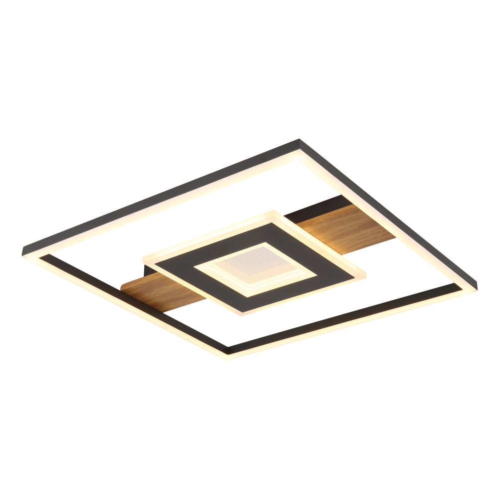 Globo Pikara Taklampa LED träoptik, Svart, 1-ljuskällor main product photo