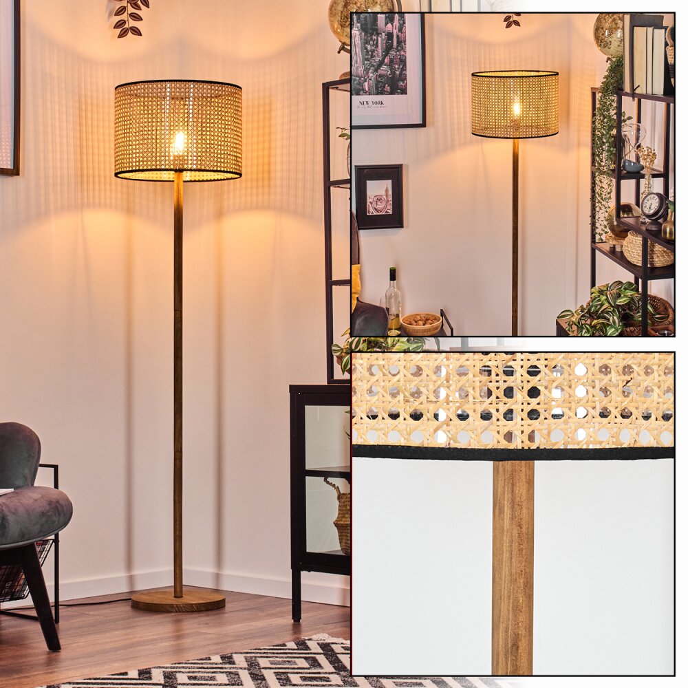 Ramila Golvlampa Naturfärger, Svart, 1-ljuskällor main product photo