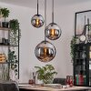 Gastor Pendellampa, kullampa Krom, Rökfärger, 3-ljuskällor
