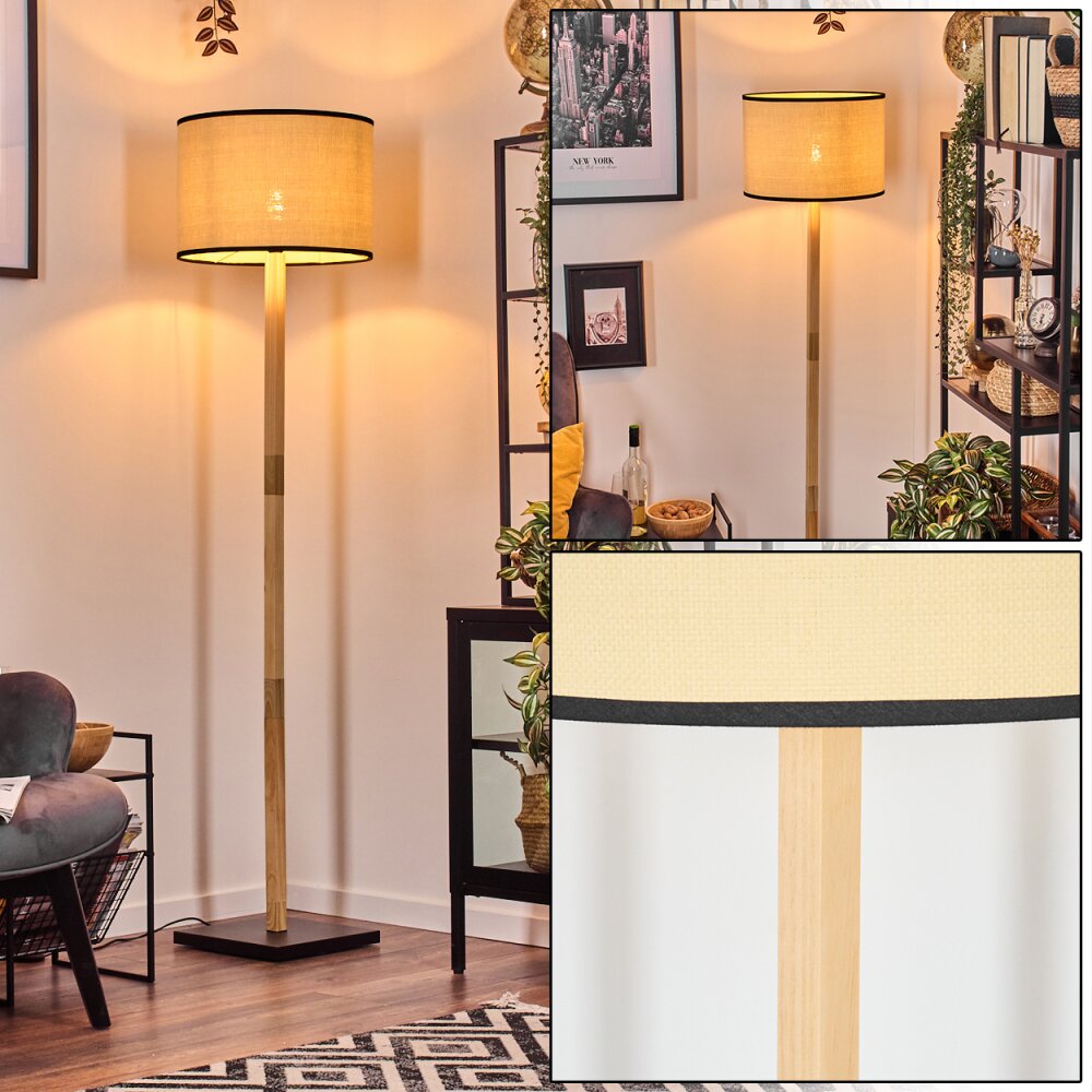 Chellas Golvlampa Naturfärger, Svart, 1-ljuskällor main product photo