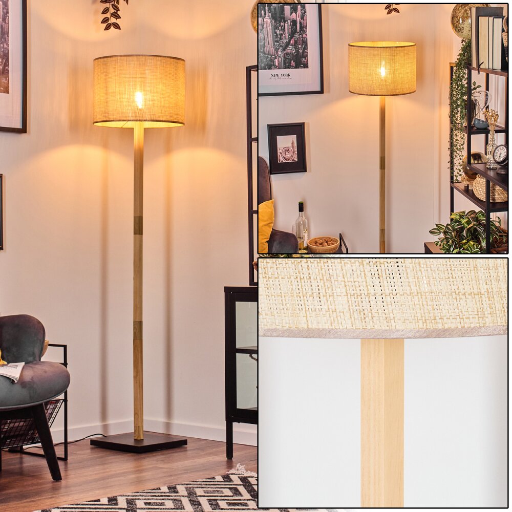 Sabadim Golvlampa Naturfärger, Svart, 1-ljuskällor main product photo