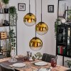 Gastor Pendellampa, kullampa 30 cm Guld, Klart, 3-ljuskällor Gastor Pendellampa, kullampa 30 cm Guld, Klart, 3-ljuskällor