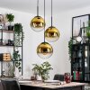 Gastor Pendellampa, kullampa 30 cm Guld, Klart, 3-ljuskällor Gastor Pendellampa, kullampa 30 cm Guld, Klart, 3-ljuskällor