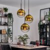 Gastor Pendellampa, kullampa 30 cm Guld, Klart, 3-ljuskällor Gastor Pendellampa, kullampa 30 cm Guld, Klart, 3-ljuskällor
