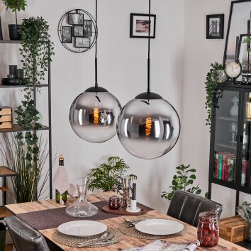 Gastor Pendellampa, kullampa Svart, 2-ljuskällor Gastor Pendellampa, kullampa Svart, 2-ljuskällor