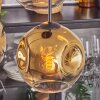 Ripoll Pendellampa, kullampa, Pendelbelysning Guld, Klart, 4-ljuskällor