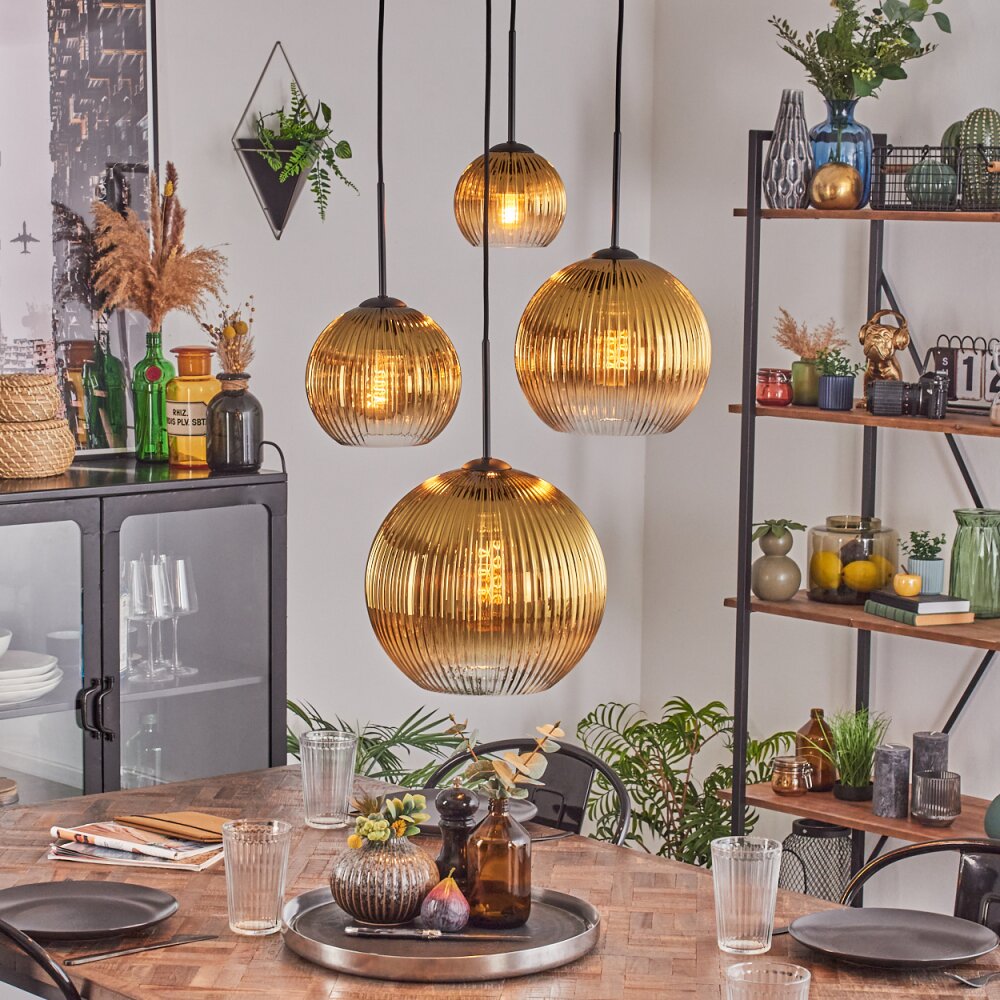 Koyoto Pendellampa, kullampa, Pendelbelysning Guld, Klart, 4-ljuskällor main product photo