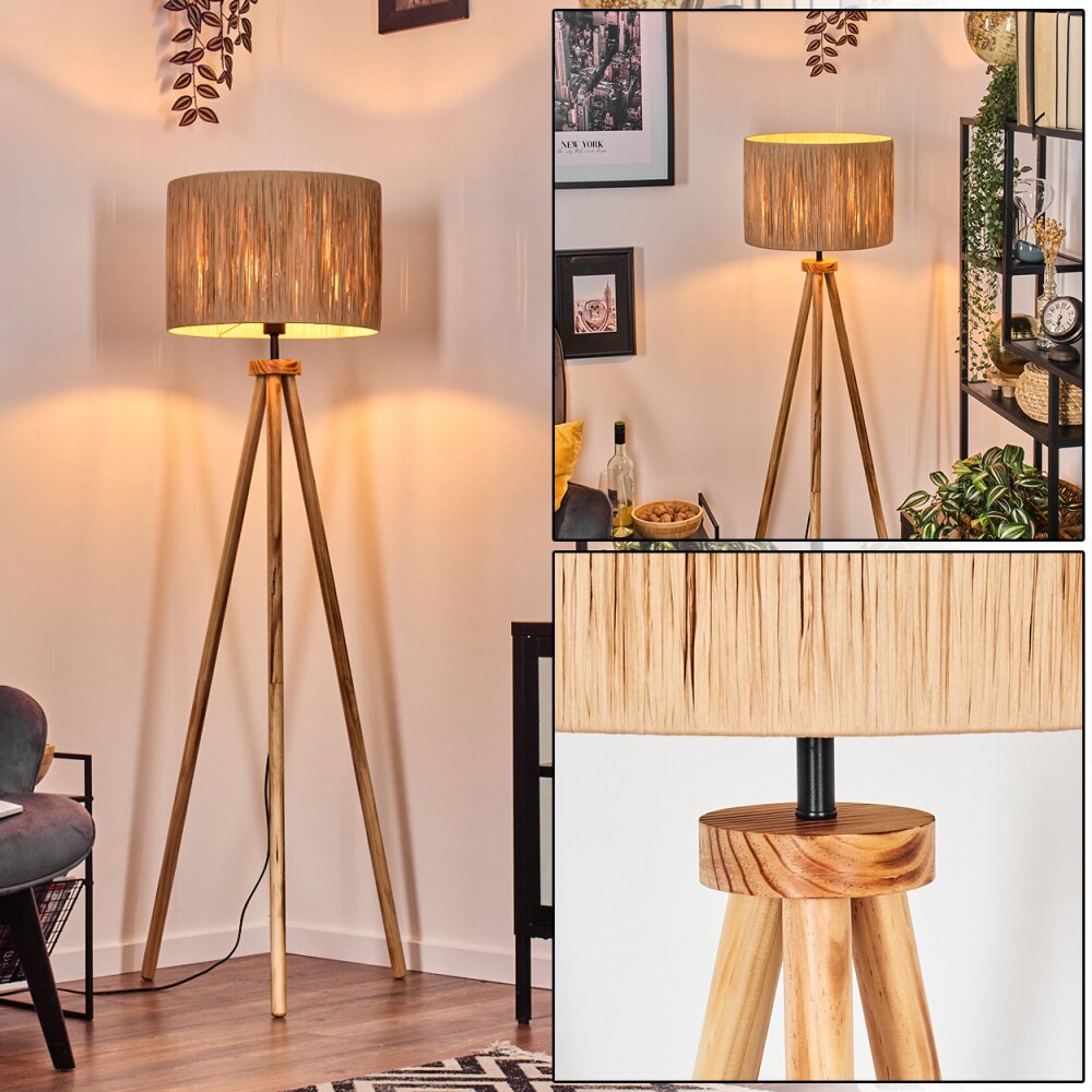 Granja Golvlampa Naturfärger, Svart, 1-ljuskällor main product photo