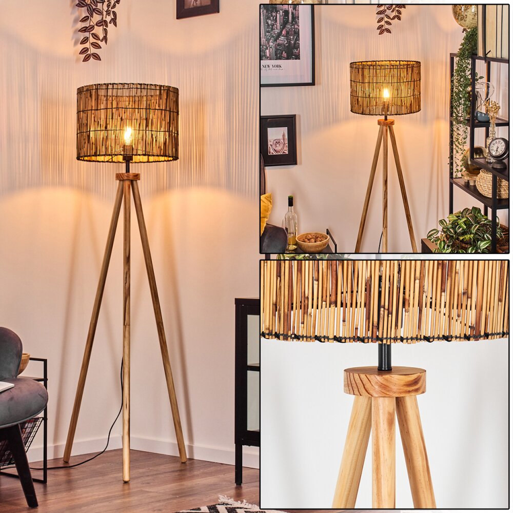 Cando Golvlampa Naturfärger, Svart, 1-ljuskällor main product photo