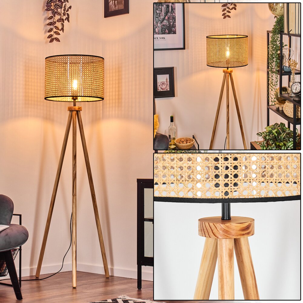 Ramila Golvlampa Naturfärger, Svart, 1-ljuskällor main product photo