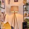Bongal Golvlampa Naturfärger, Svart, 1-ljuskällor