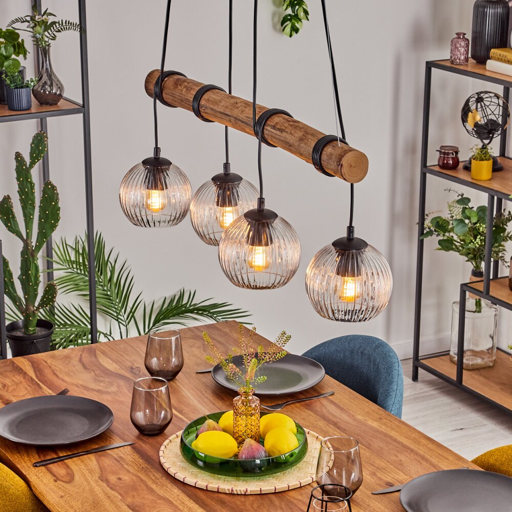 Koyoto Pendellampa, kullampa, Pendelbelysning Naturfärger, Svart, 4-ljuskällor main product photo
