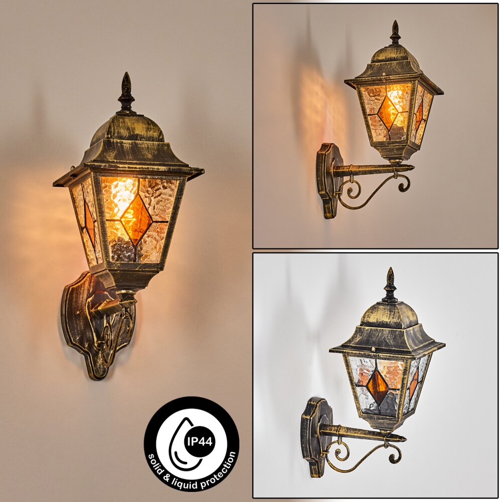 Chatelain Utomhusbelysning, vägglampa utomhus Guld, Svart, 1-ljuskällor main product photo