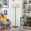 Bassagoda Golvlampa Naturfärger, Svart, 1-ljuskällor