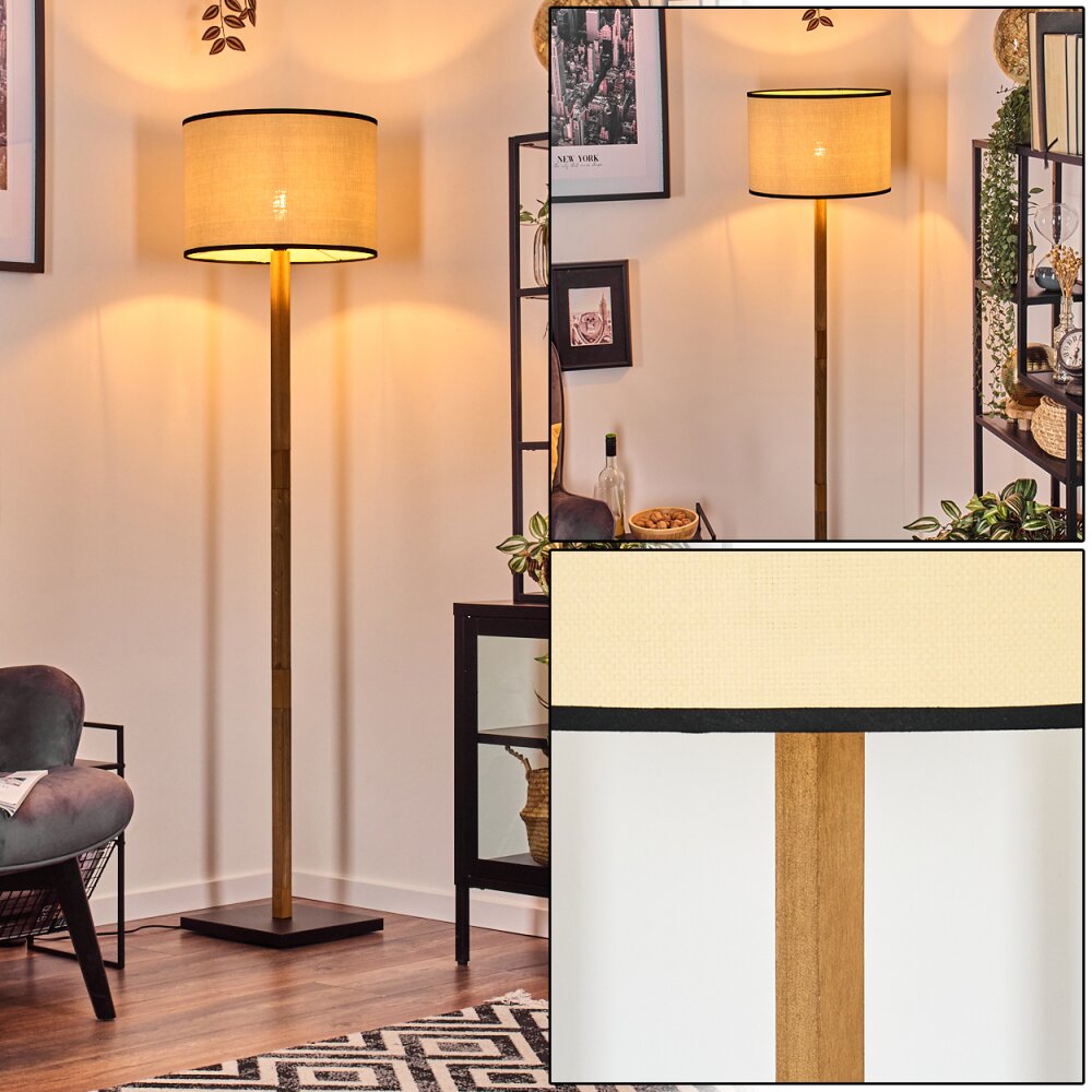 Chellas Golvlampa Naturfärger, Svart, 1-ljuskällor main product photo