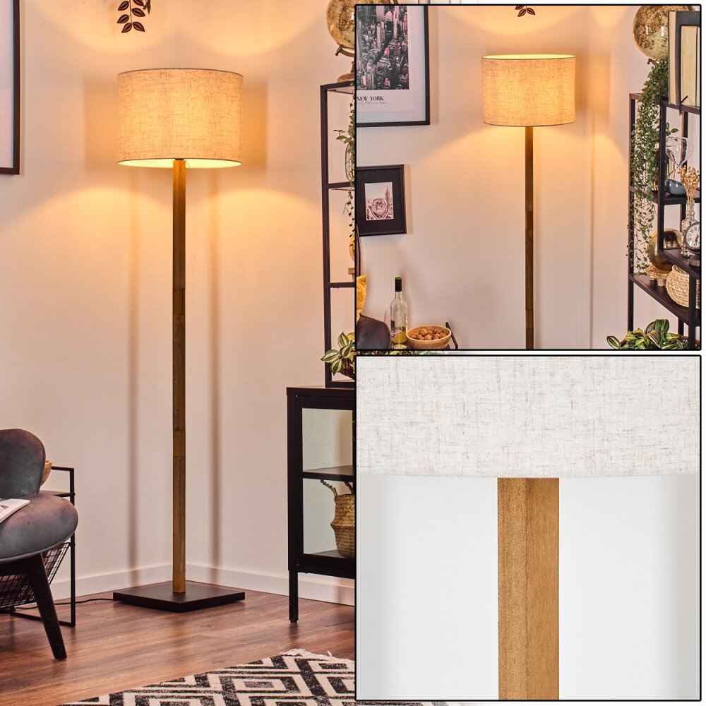 Bassagoda Golvlampa Naturfärger, Svart, 1-ljuskällor main product photo