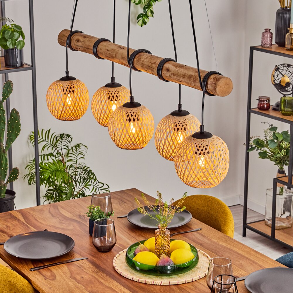 Basto Pendellampa, Pendelbelysning Naturfärger, Svart, 5-ljuskällor main product photo
