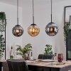 Gastor Pendellampa, kullampa, Pendelbelysning Amber, Rökfärger, 3-ljuskällor