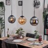Gastor Pendellampa, kullampa, Pendelbelysning Amber, Rökfärger, 3-ljuskällor