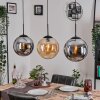 Gastor Pendellampa, kullampa, Pendelbelysning Amber, Rökfärger, 3-ljuskällor