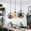 Gastor Pendellampa, kullampa, Pendelbelysning Amber, Rökfärger, 3-ljuskällor