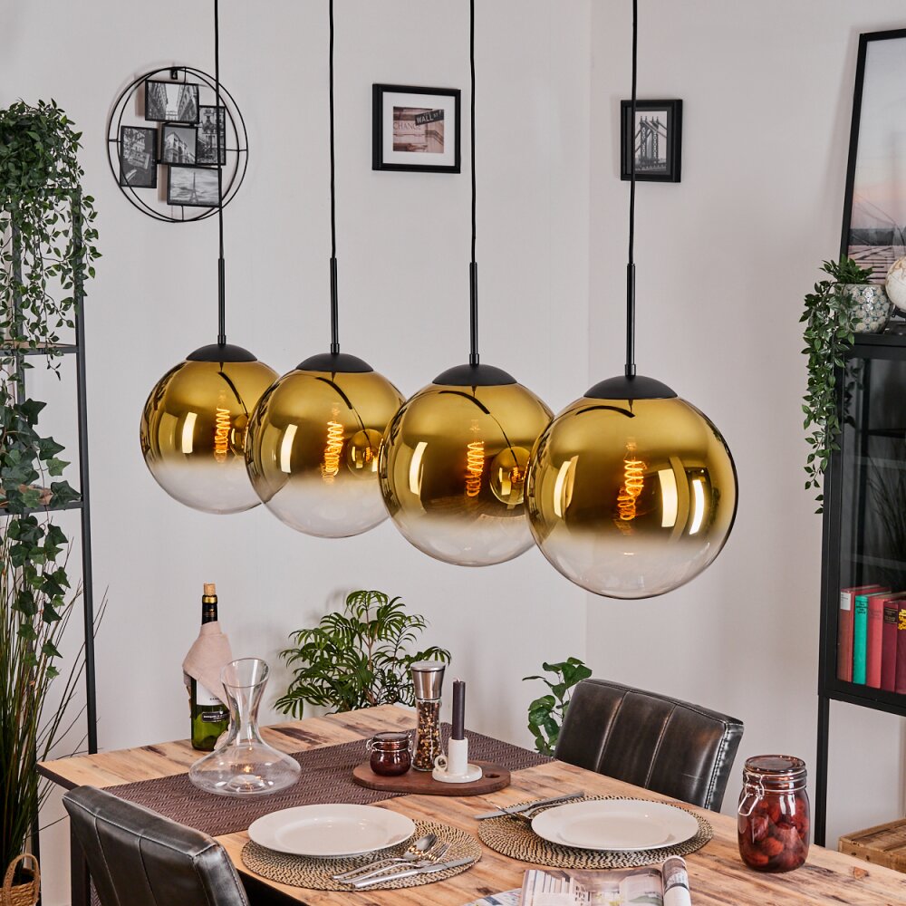 Gastor Pendellampa, kullampa, Pendelbelysning Guld, Klart, 4-ljuskällor main product photo